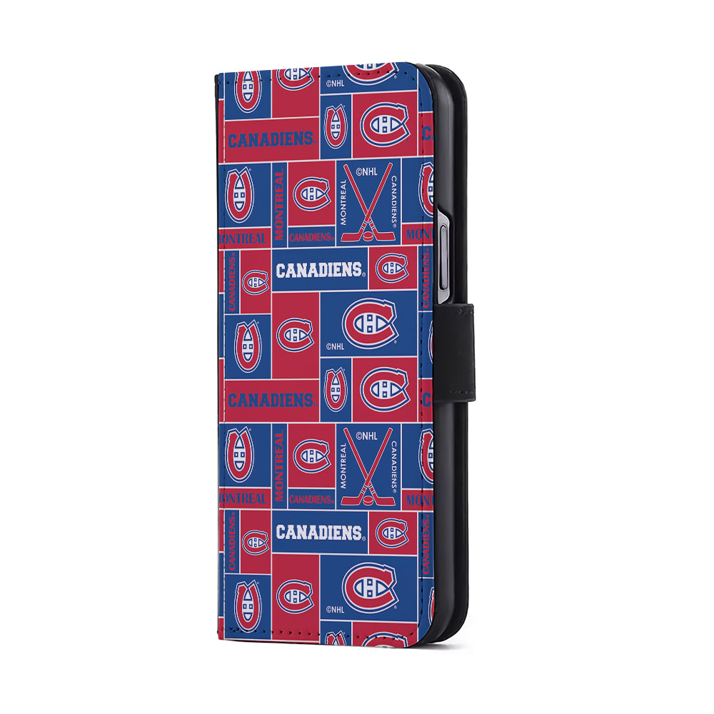 Montreal Canadiens Pattern Flip Wallet Phone Case