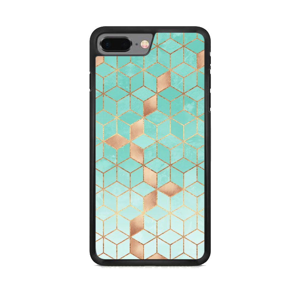 Mosaic Square Blue Phase iPhone 7 Plus Case-Oxvistore