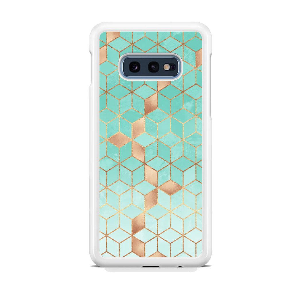 Mosaic Square Blue Phase Samsung Galaxy S10E Case-Oxvistore