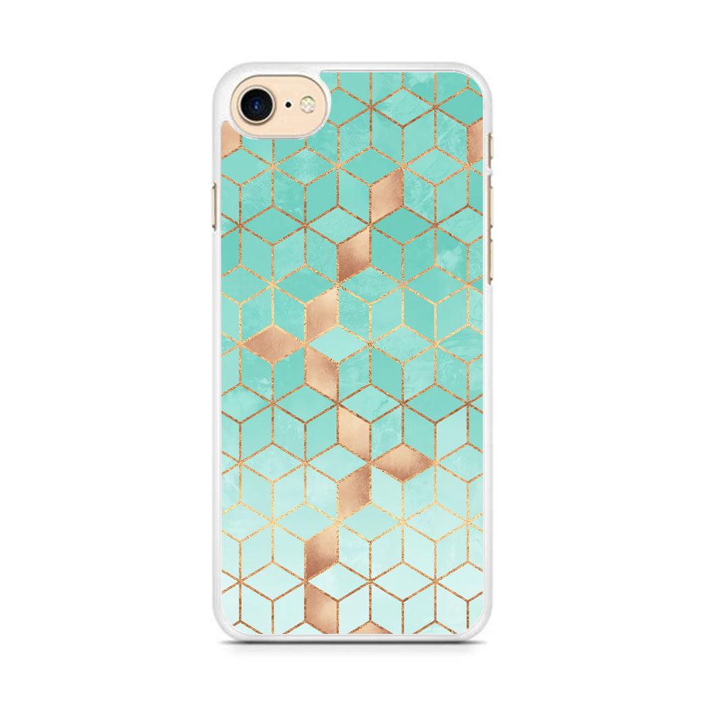 Mosaic Square Blue Phase iPhone 8 Case-Oxvistore