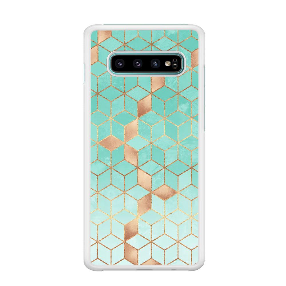 Mosaic Square Blue Phase Samsung Galaxy S10 Plus Case-Oxvistore