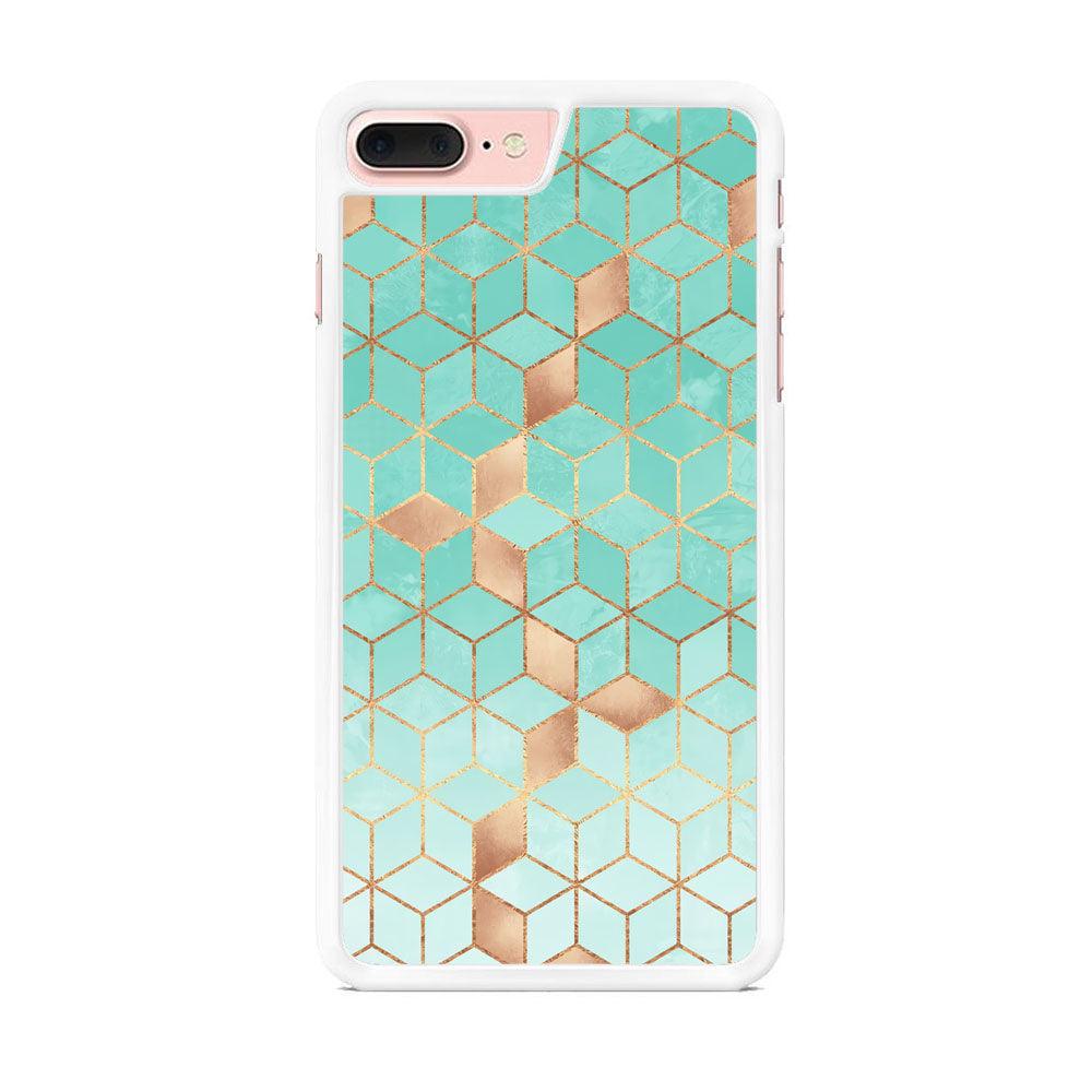 Mosaic Square Blue Phase iPhone 7 Plus Case-Oxvistore