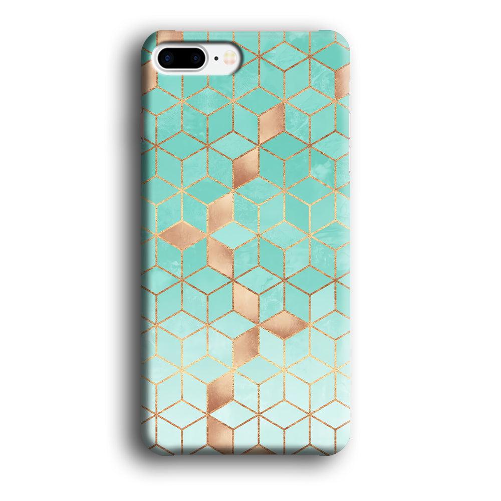 Mosaic Square Blue Phase iPhone 8 Plus Case-Oxvistore