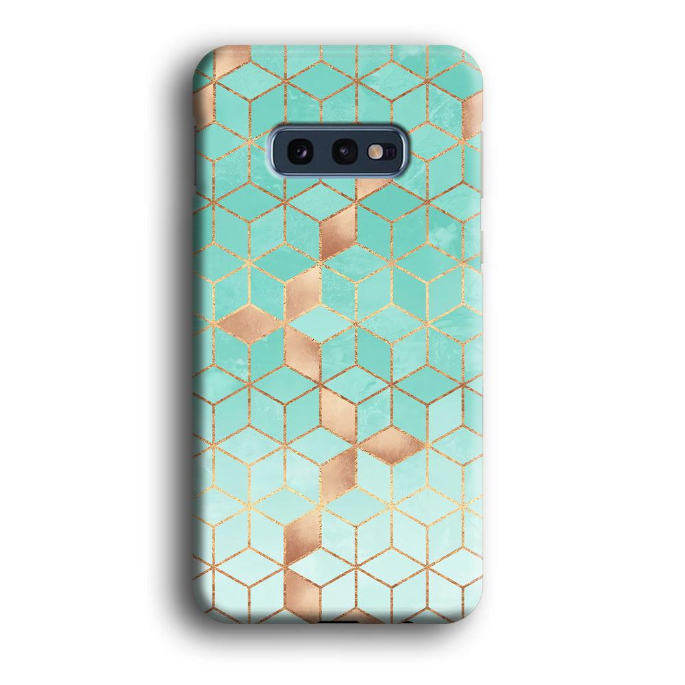 Mosaic Square Blue Phase Samsung Galaxy S10E Case-Oxvistore