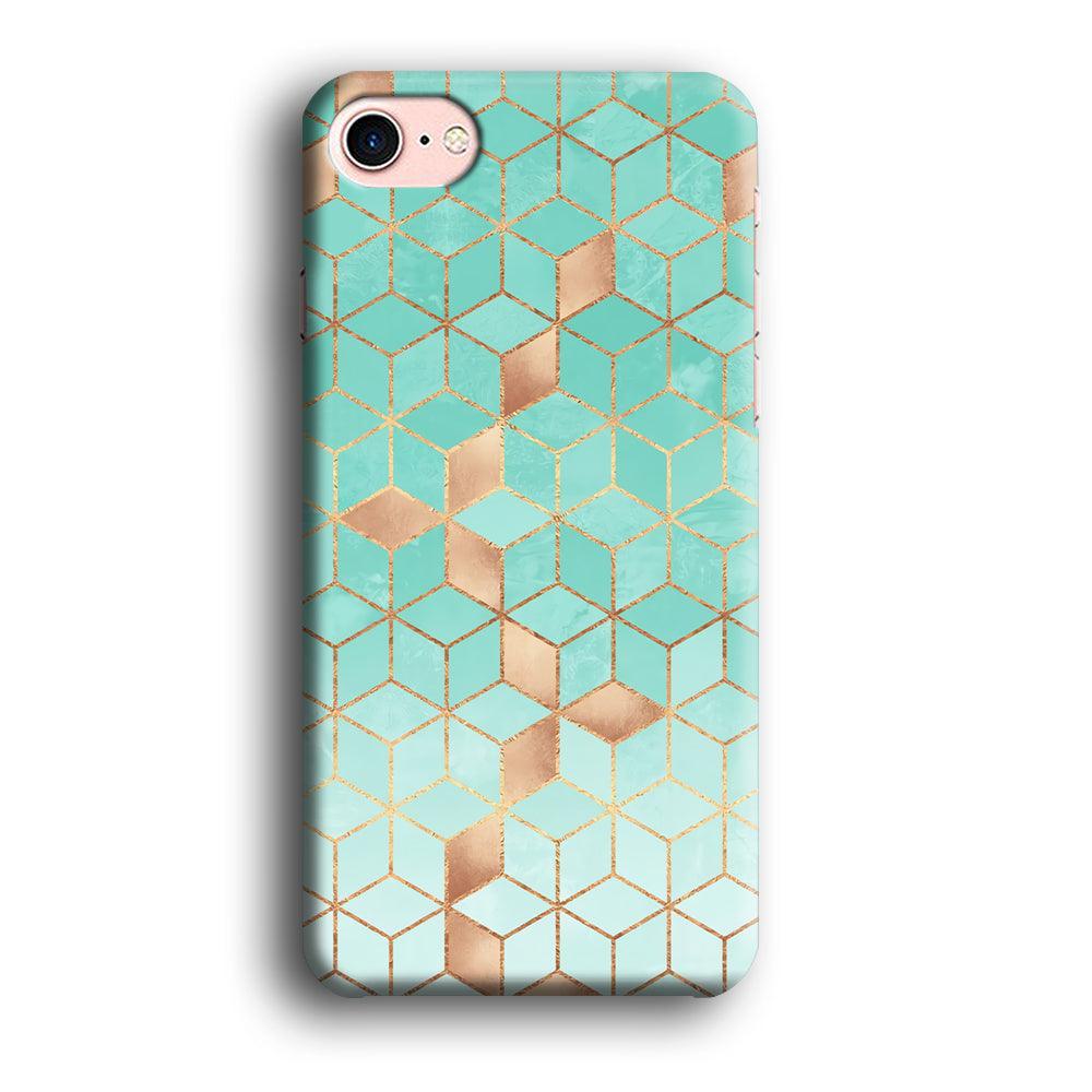 Mosaic Square Blue Phase iPhone 8 Case-Oxvistore