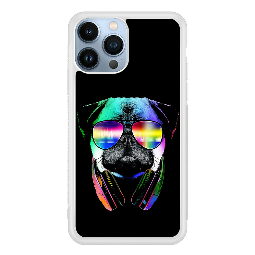 Music Love Pug DJ 2D Rubber Phone Case