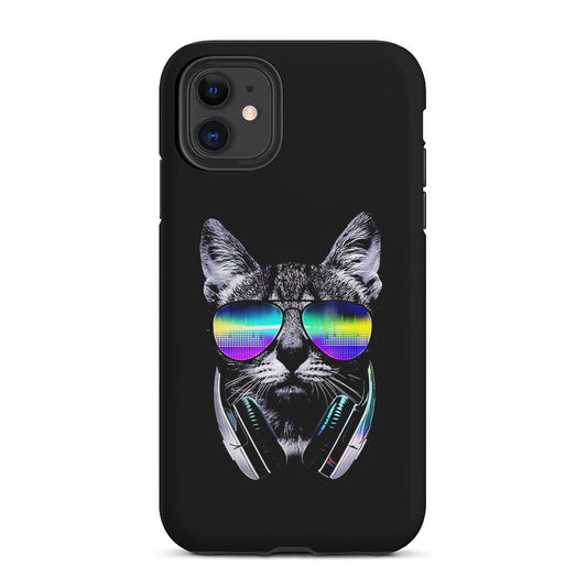 Music Lover Cat DJ 2 in 1 Tough Phone Case