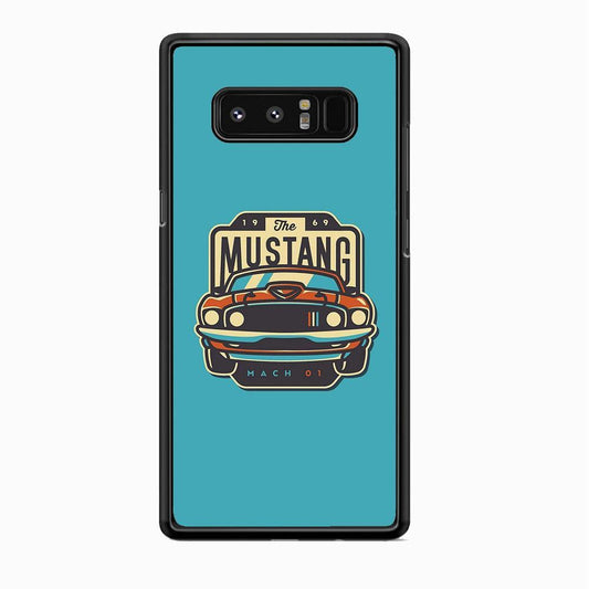 Mustang Mach 01 Samsung Galaxy Note 8 Case-Rubber Black (2D Case)-Oxvistore