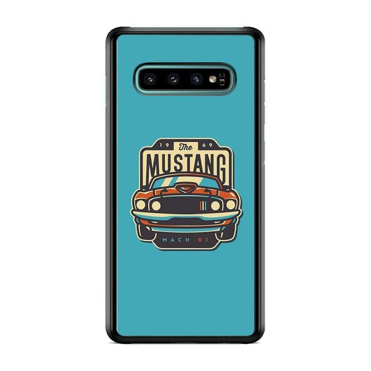 Mustang Mach 01 Samsung Galaxy S10 Plus Case-Rubber Black (2D Case)-Oxvistore