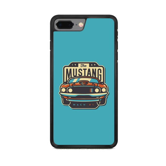 Mustang Mach 01 iPhone 8 Plus Case-Rubber Black (2D Case)-Oxvistore