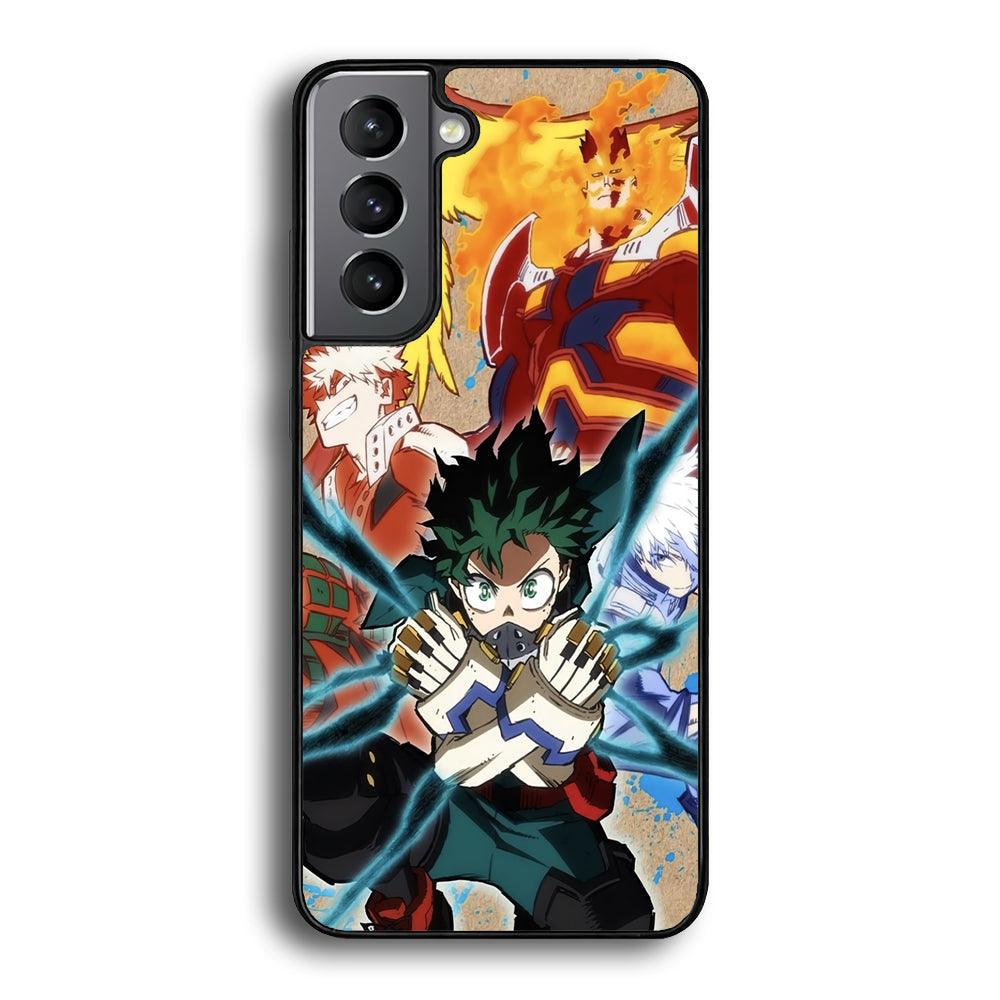 My Hero Academia Black Lightning Samsung Galaxy S24 Case-Rubber Black (2D Case)-Oxvistore