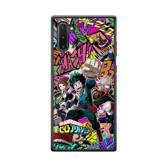 My Hero Academia Feel The Smash Samsung Galaxy Note 10 Case-Rubber Black (2D Case)-Oxvistore