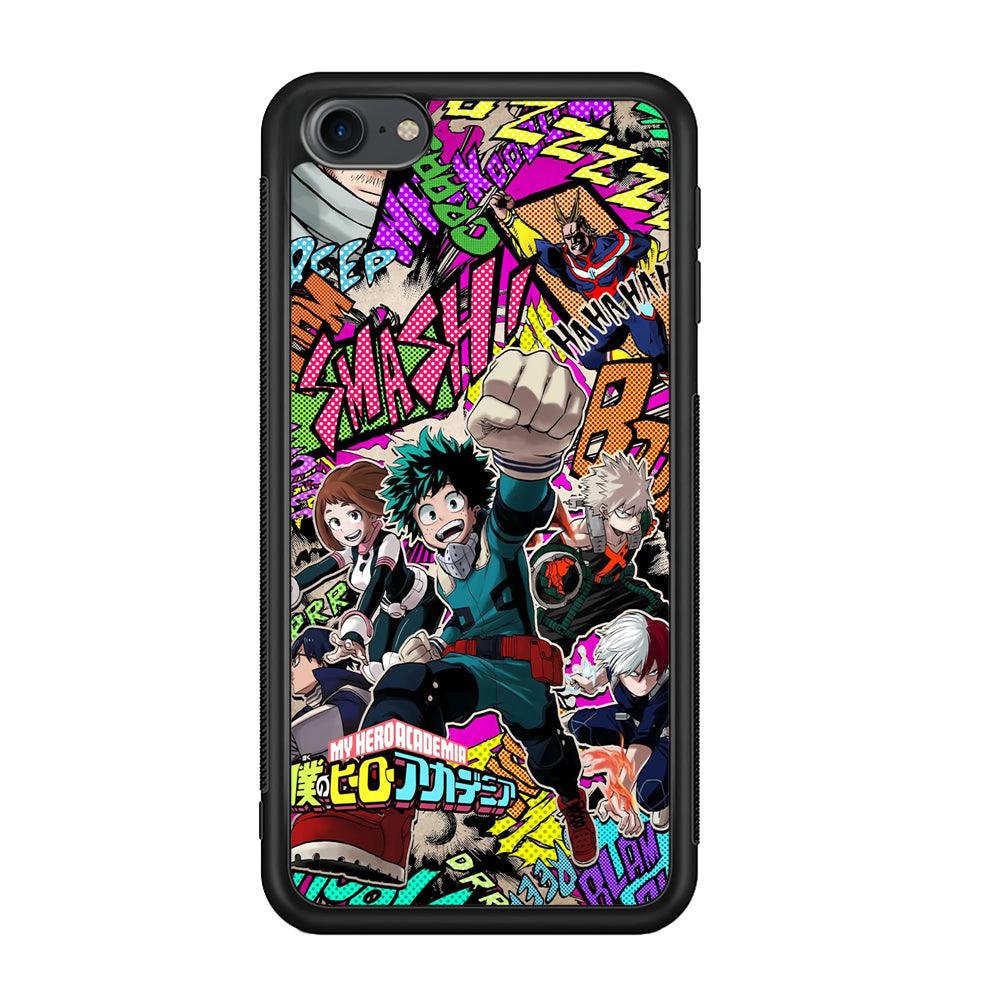 My Hero Academia Feel The Smash iPod Touch 6 Case-Rubber Black (2D Case)-Oxvistore