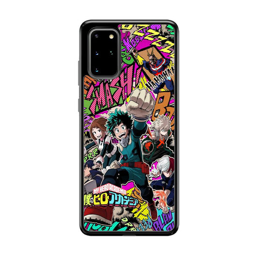 My Hero Academia Feel The Smash Samsung Galaxy S20 Plus Case-Rubber Black (2D Case)-Oxvistore
