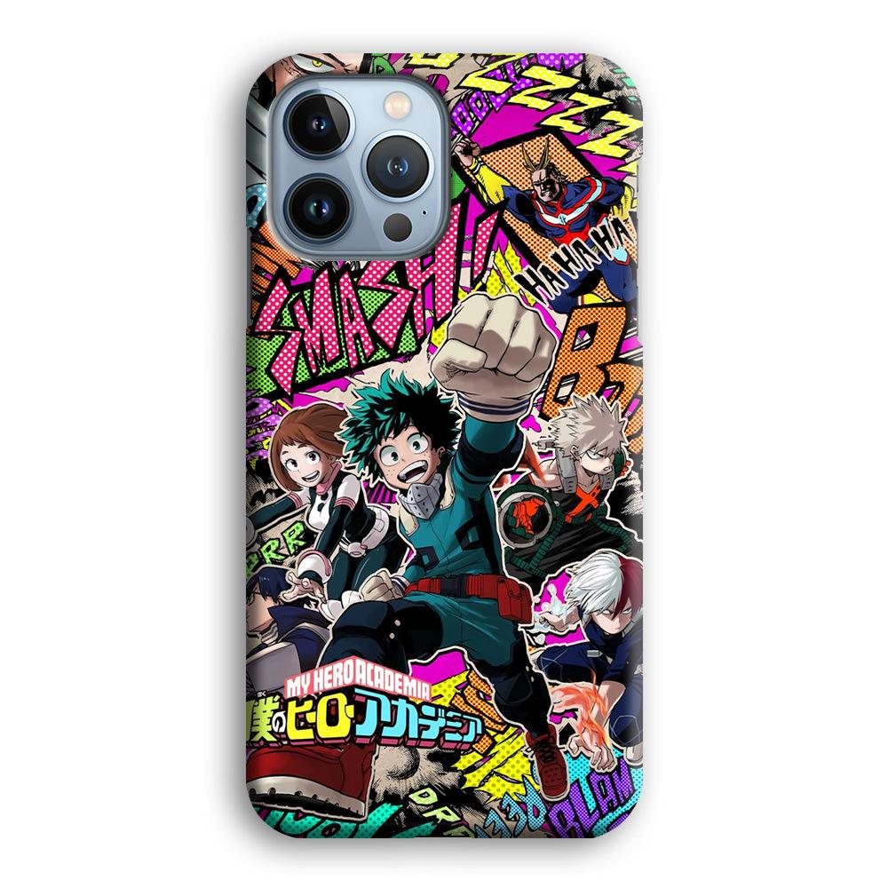 My Hero Academia Feel The Smash iPhone 15 Pro Max Case-Oxvistore