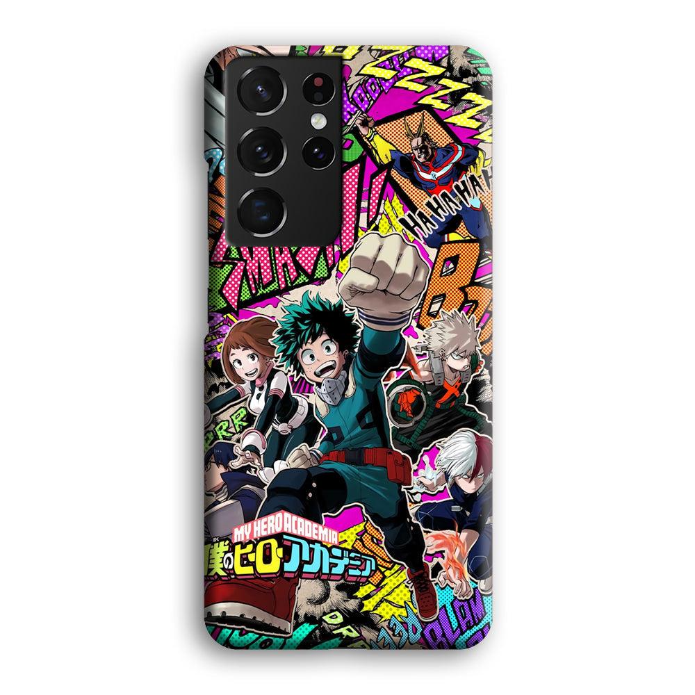 My Hero Academia Feel The Smash Samsung Galaxy S21 Ultra Case-Oxvistore