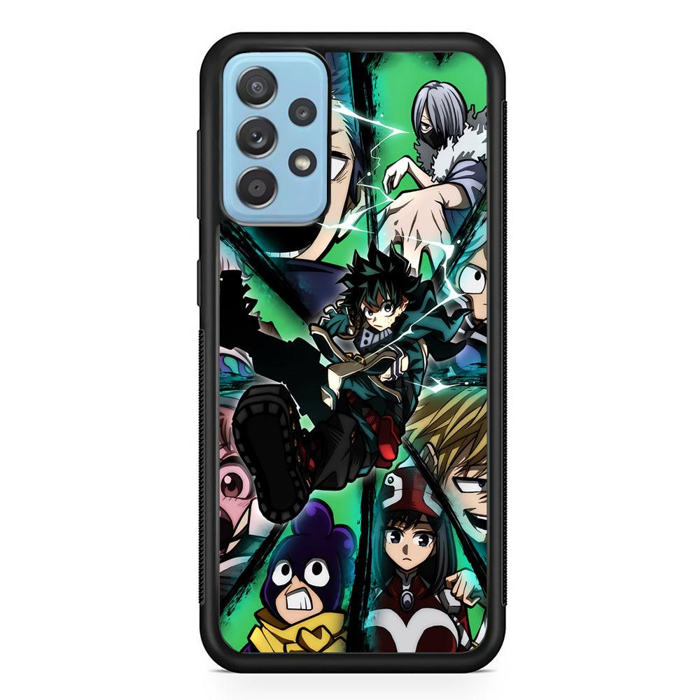 My Hero Academia a Reason to Fight Samsung Galaxy A72 Case-Rubber Black (2D Case)-Oxvistore