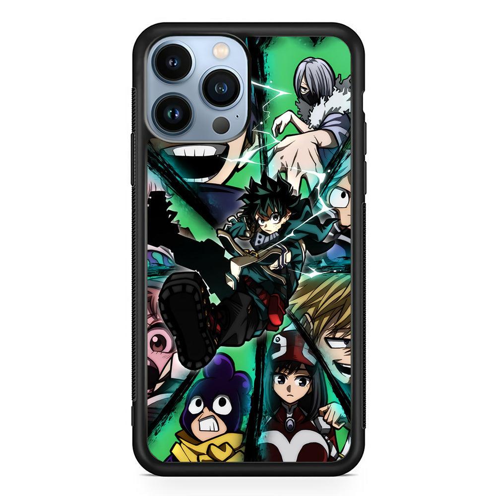 My Hero Academia a Reason to Fight iPhone 13 Pro Max Case-Rubber Black (2D Case)-Oxvistore