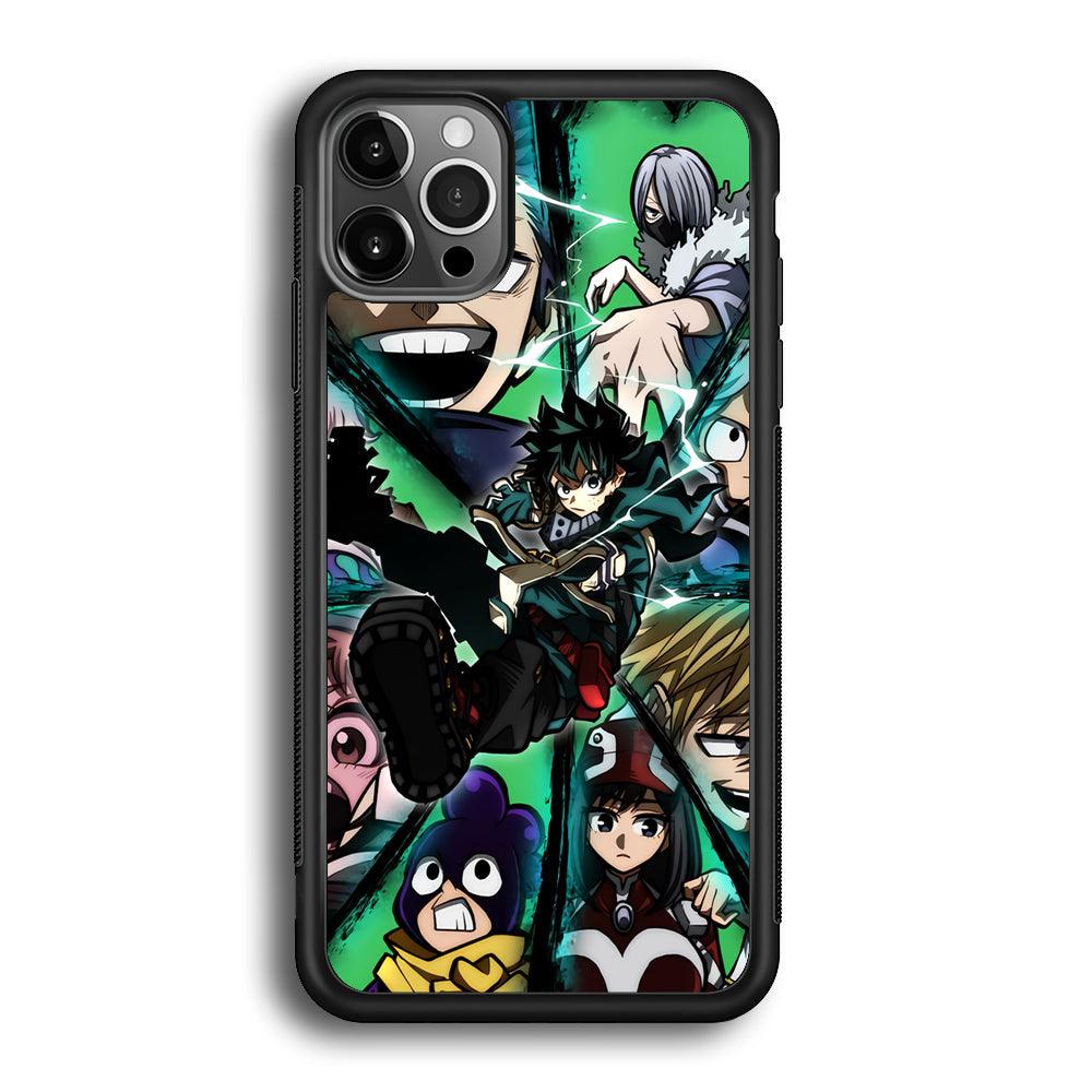 My Hero Academia a Reason to Fight iPhone 12 Pro Case-Rubber Black (2D Case)-Oxvistore