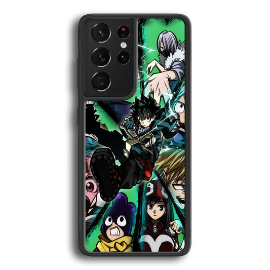 My Hero Academia a Reason to Fight Samsung Galaxy S22 Ultra Case-Rubber Black (2D Case)-Oxvistore
