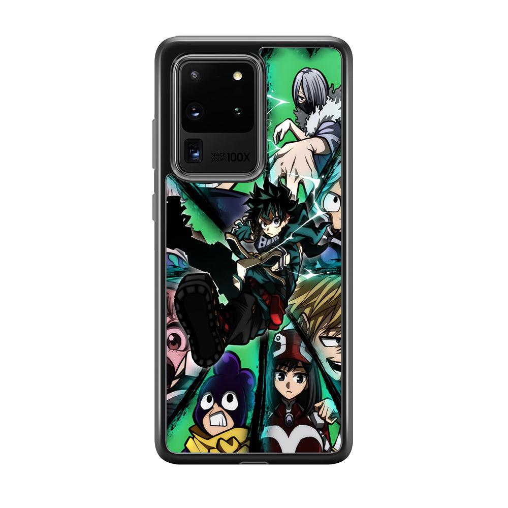 My Hero Academia a Reason to Fight Samsung Galaxy S20 Ultra Case-Rubber Black (2D Case)-Oxvistore