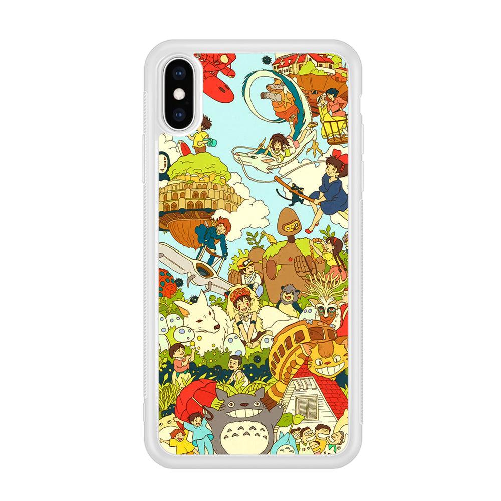 My Neighbor Totoro Family Playing Ground iPhone X Case-Oxvistore