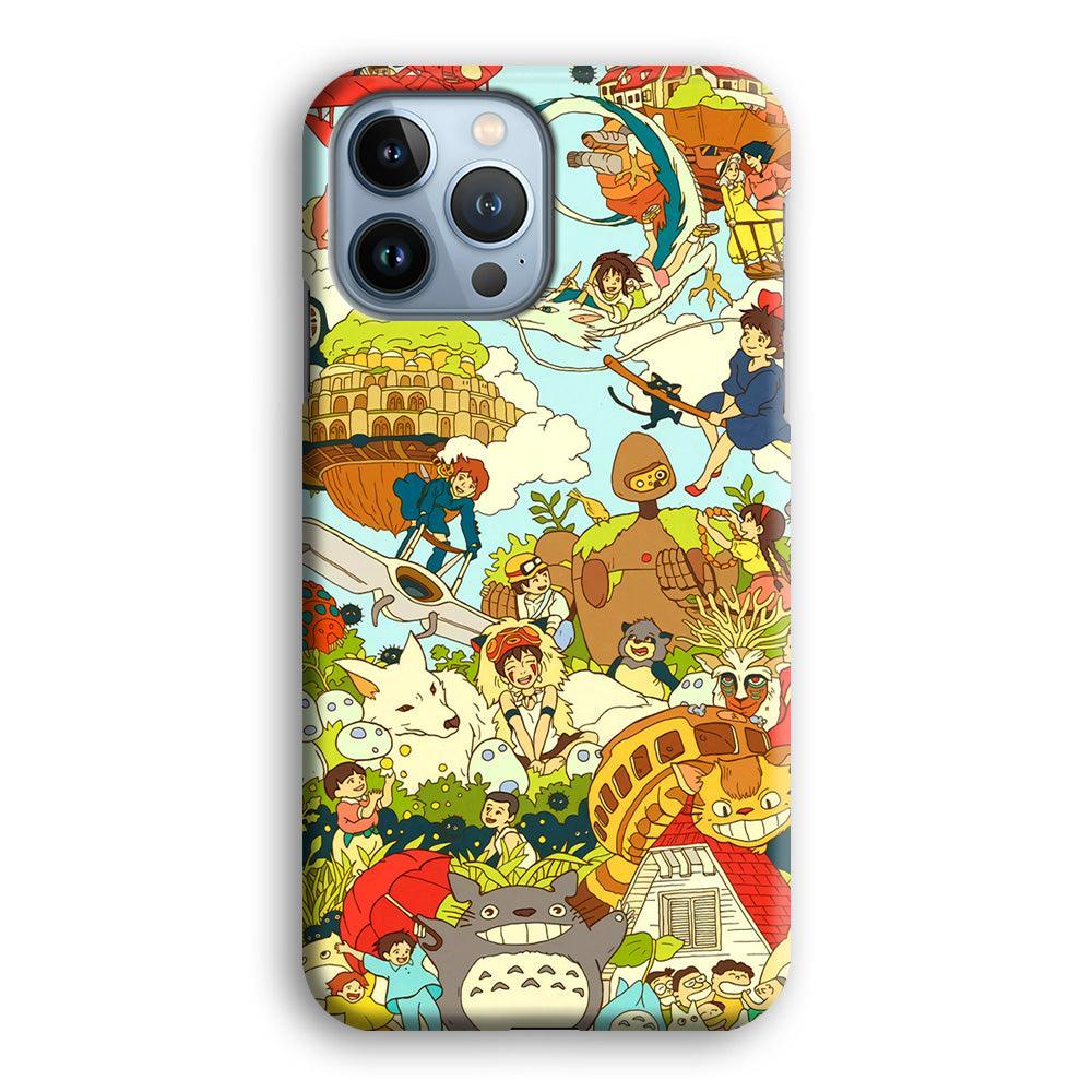 My Neighbor Totoro Family Playing Ground iPhone 14 Pro Max Case-Oxvistore