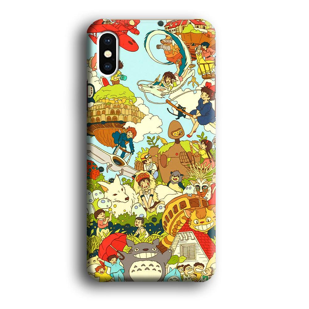 My Neighbor Totoro Family Playing Ground iPhone X Case-Oxvistore