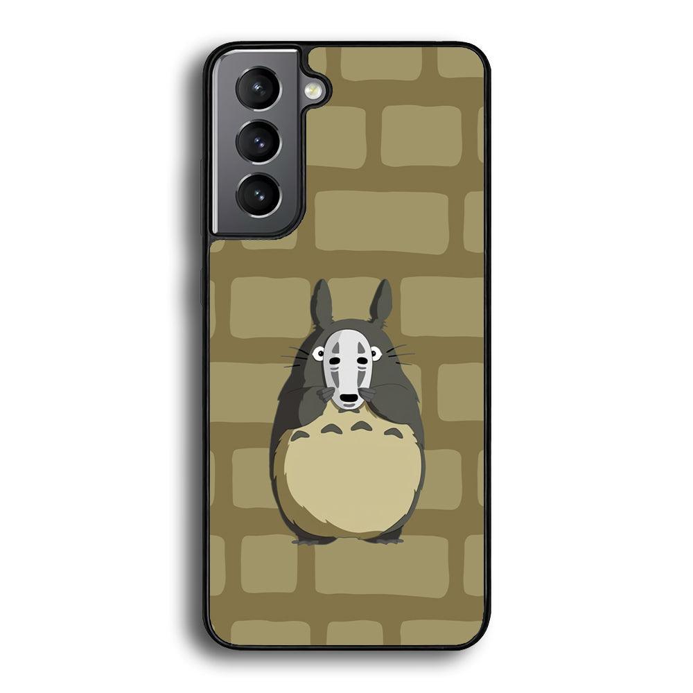 My Neighbor Totoro Iam not Here Samsung Galaxy S21 Plus Case-Rubber Black (2D Case)-Oxvistore