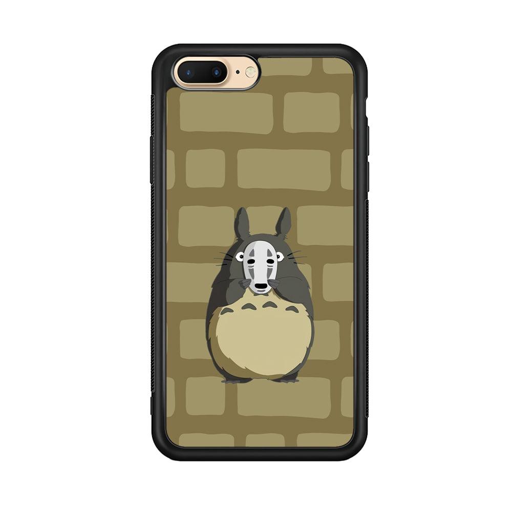 My Neighbor Totoro Ups It Rain iPhone 8 Plus Case-Rubber Black (2D Case)-Oxvistore