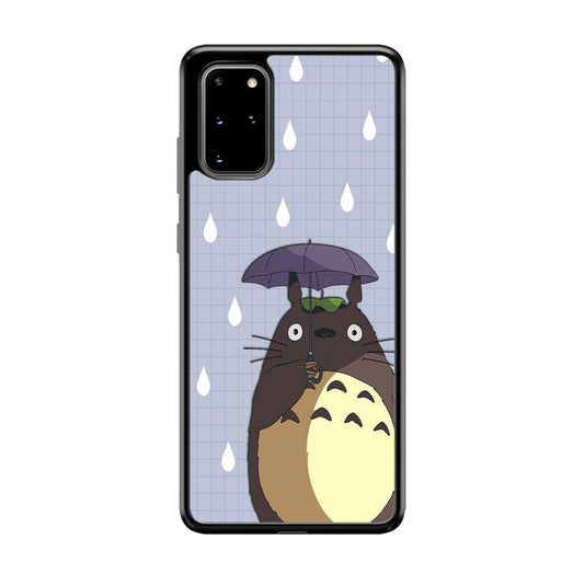 My Neighbor Totoro Ups It Rain Samsung Galaxy S20 Plus Case-Rubber Black (2D Case)-Oxvistore