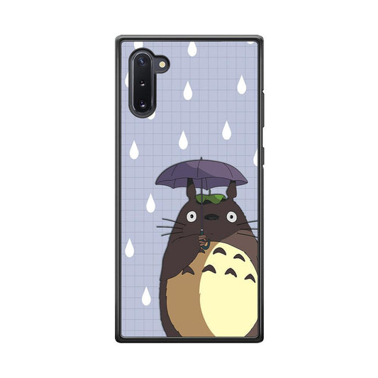 My Neighbor Totoro Ups It Rain Samsung Galaxy Note 10 Case-Rubber Black (2D Case)-Oxvistore