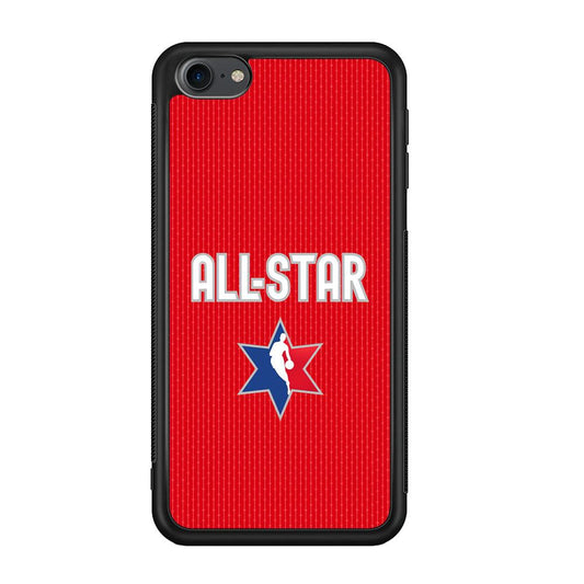 NBA All Star Red Star iPod Touch 6 Case-Rubber Black (2D Case)-Oxvistore