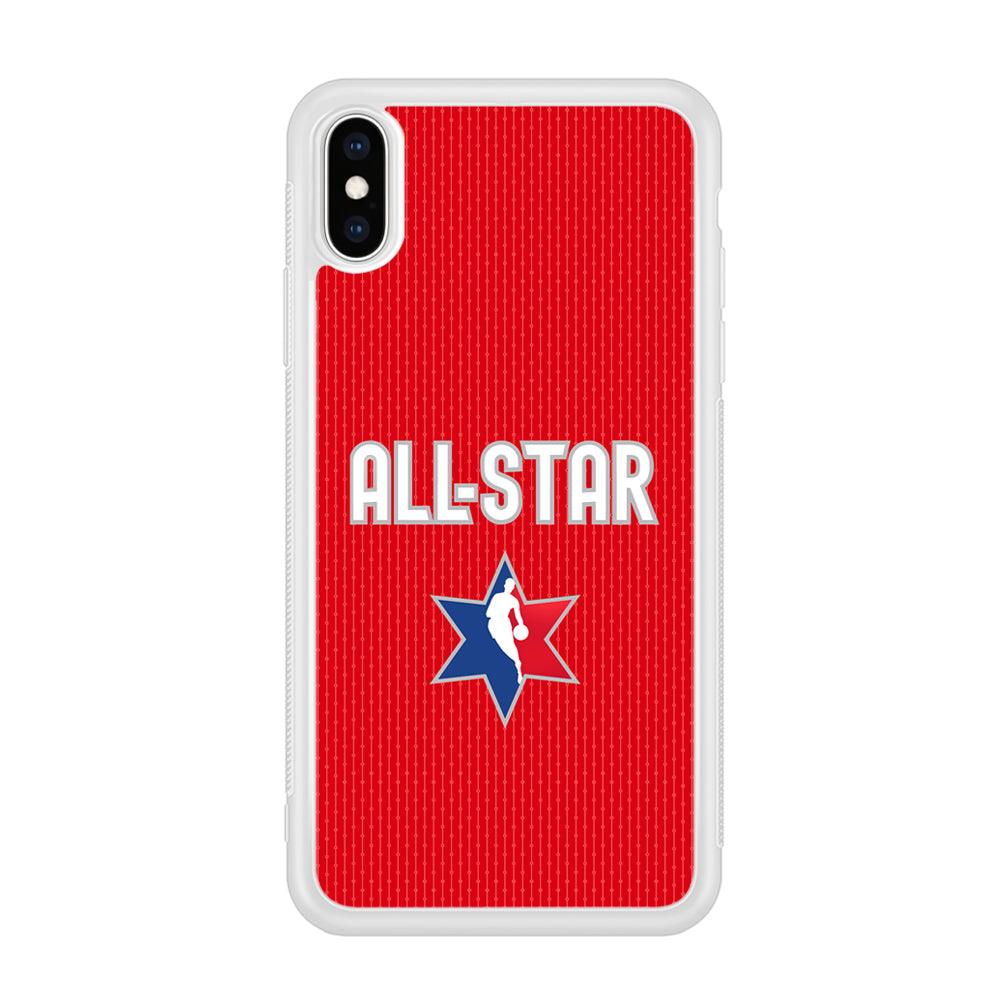 NBA All Star Red Star iPhone X Case-Oxvistore