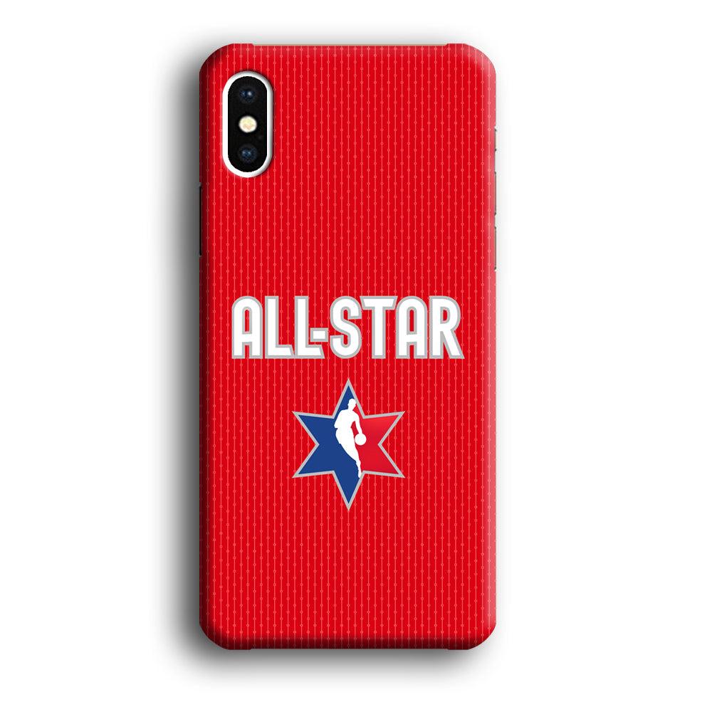 NBA All Star Red Star iPhone X Case-Oxvistore