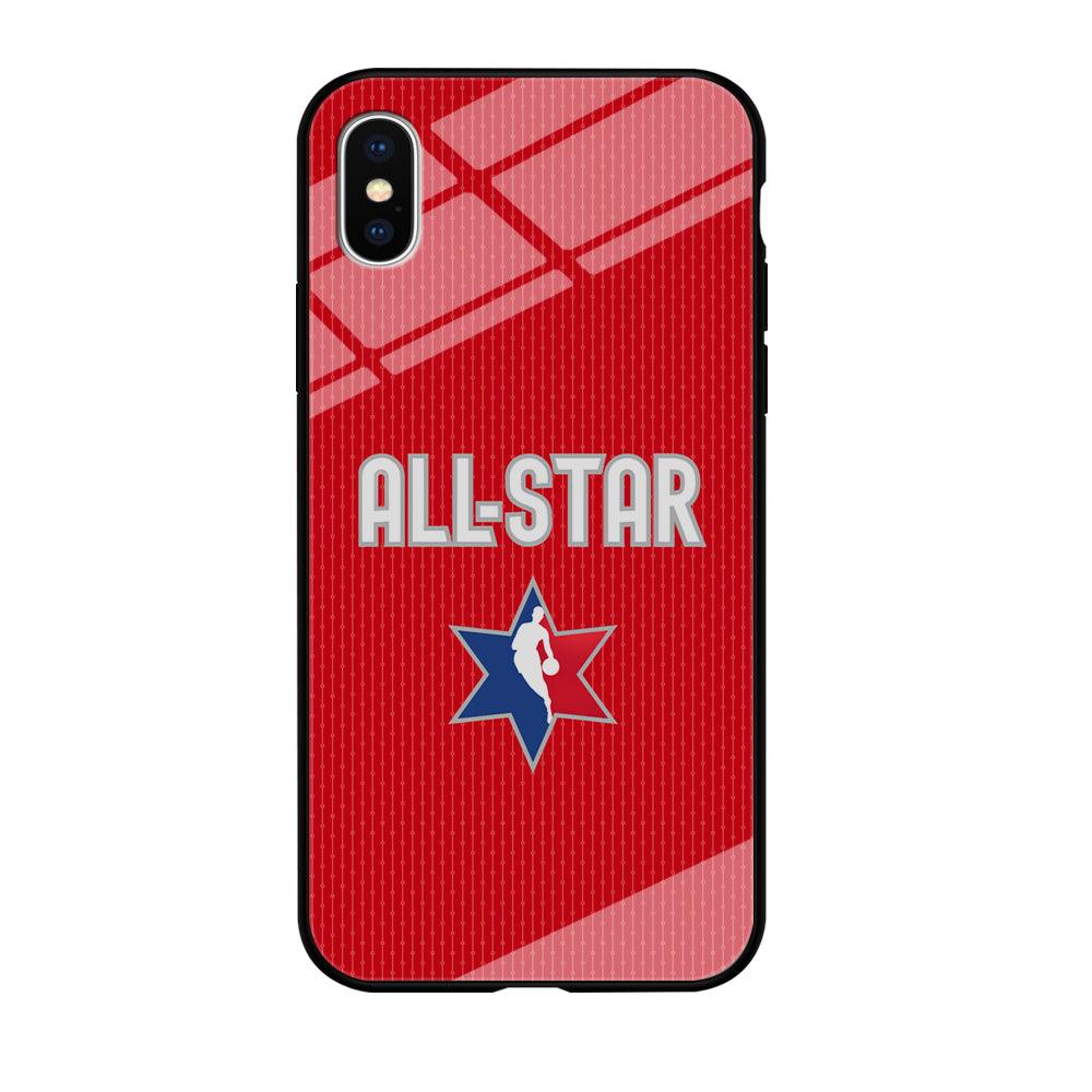 NBA All Star Red Star iPhone X Case-Oxvistore