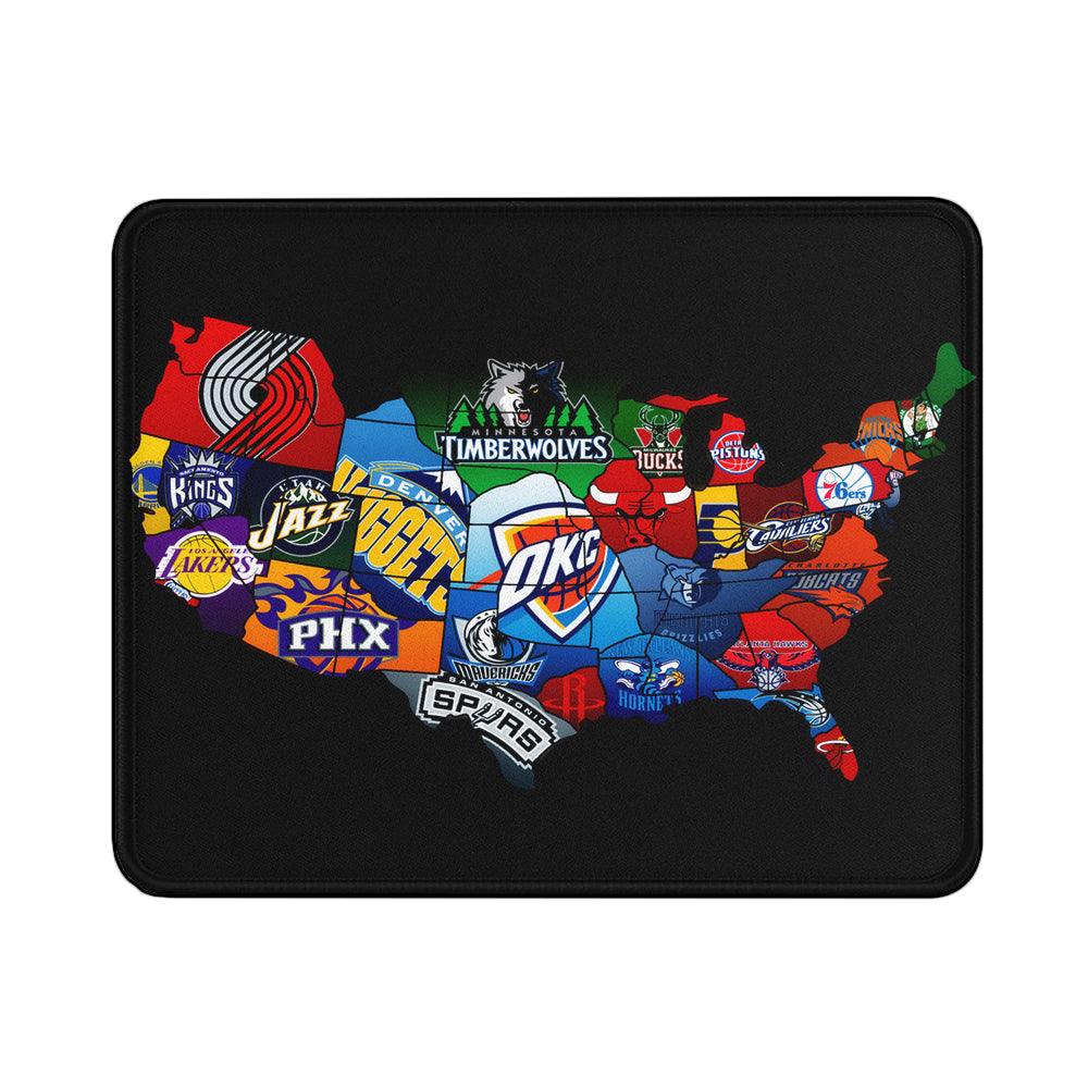 NBA Basketball Team Map Mouse Pads-Oxvistore