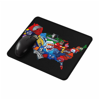 NBA Basketball Team Map Mouse Pads-Oxvistore