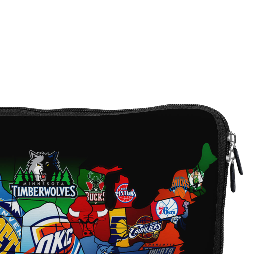 NBA Basketball Team Map Laptop Sleeve Protective Cover