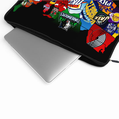 NBA Basketball Team Map Laptop Sleeve Protective Cover