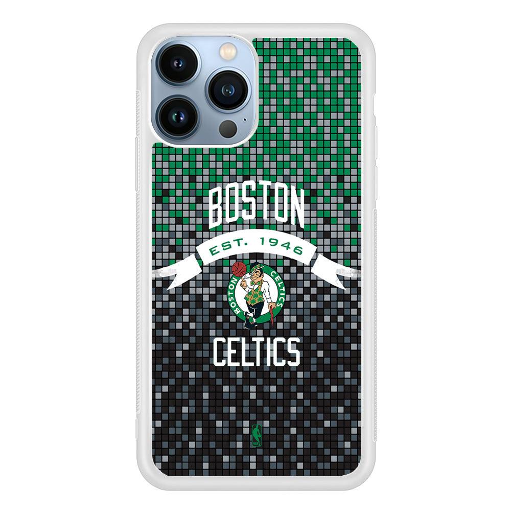 NBA Boston Celtics Colour Pixel iPhone 14 Pro Max Case-Oxvistore