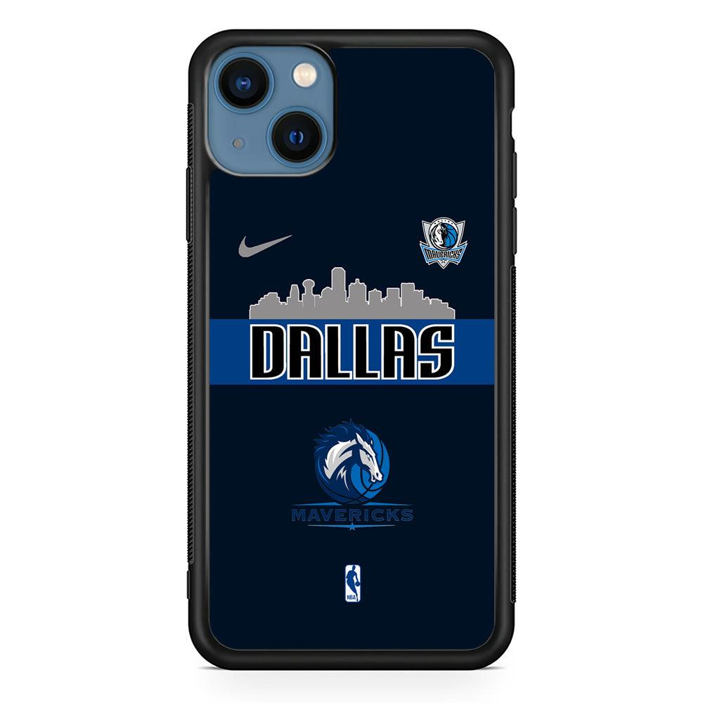 NBA Dallas Mavericks Jersey Exemplar iPhone 15 Case-Rubber Black (2D Case)-Oxvistore