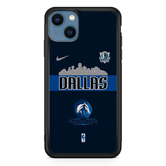 NBA Dallas Mavericks Jersey Exemplar iPhone 15 Case-Rubber Black (2D Case)-Oxvistore