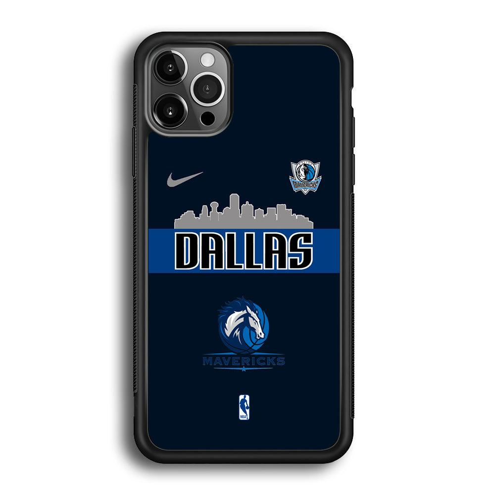NBA Dallas Mavericks Jersey Exemplar iPhone 12 Pro Case-Rubber Black (2D Case)-Oxvistore