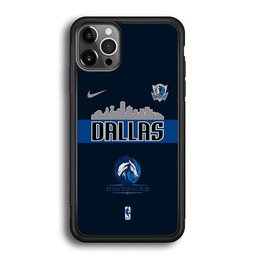 NBA Dallas Mavericks Jersey Exemplar iPhone 12 Pro Case-Rubber Black (2D Case)-Oxvistore