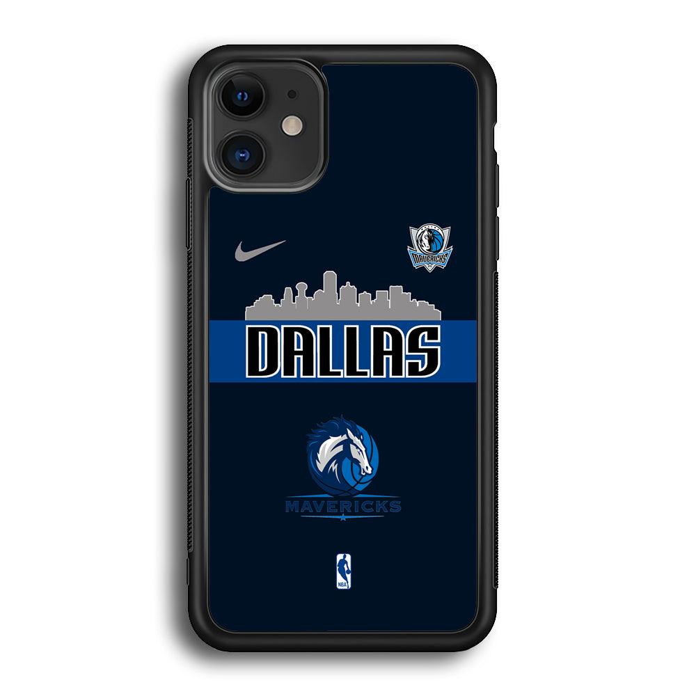 NBA Dallas Mavericks Jersey Exemplar iPhone 11 Case-Rubber Black (2D Case)-Oxvistore