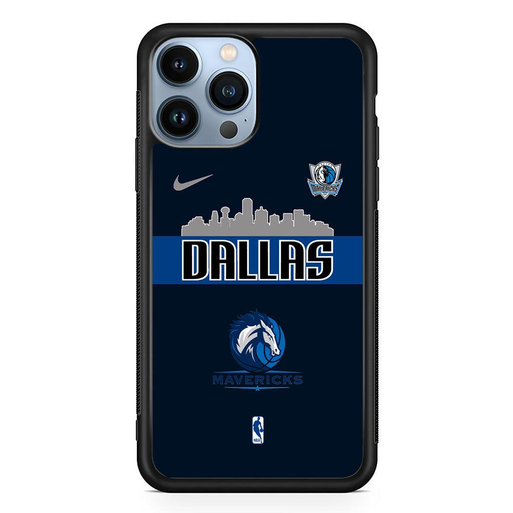 NBA Dallas Mavericks Jersey Exemplar iPhone 13 Pro Case-Rubber Black (2D Case)-Oxvistore
