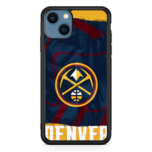 NBA Denver Nuggets Art of Legacy iPhone 14 Case-Rubber White (2D Case)-Oxvistore