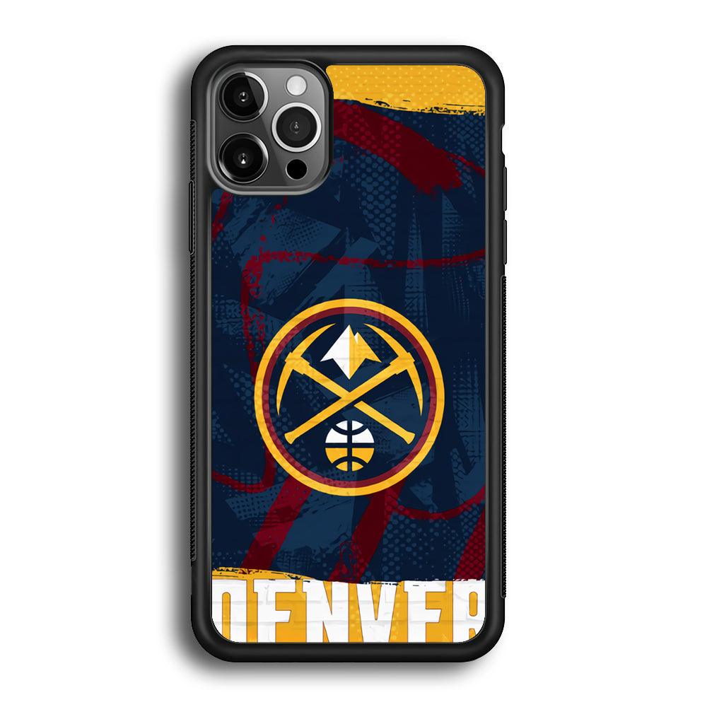 NBA Denver Nuggets Art of Legacy iPhone 12 Pro Case-Rubber Black (2D Case)-Oxvistore