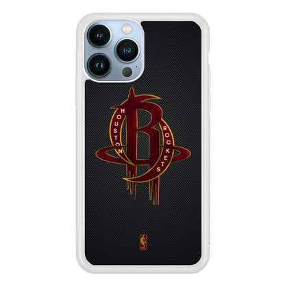 NBA Houston Rockets Gold Coil iPhone 15 Pro Case-Oxvistore